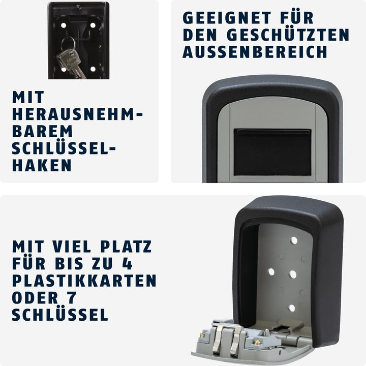 ABUS KeyGarage 707 - Schlüsselbox zur Wandmontage - für bis zu 7 Schlüssel oder kleine Wertgegenstän