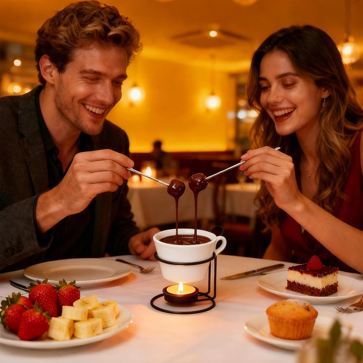 Generisch Käsefondue- Schmelzfür Süssigkeiten | Becher zum Schmelzen von Schokolade Für Romantische
