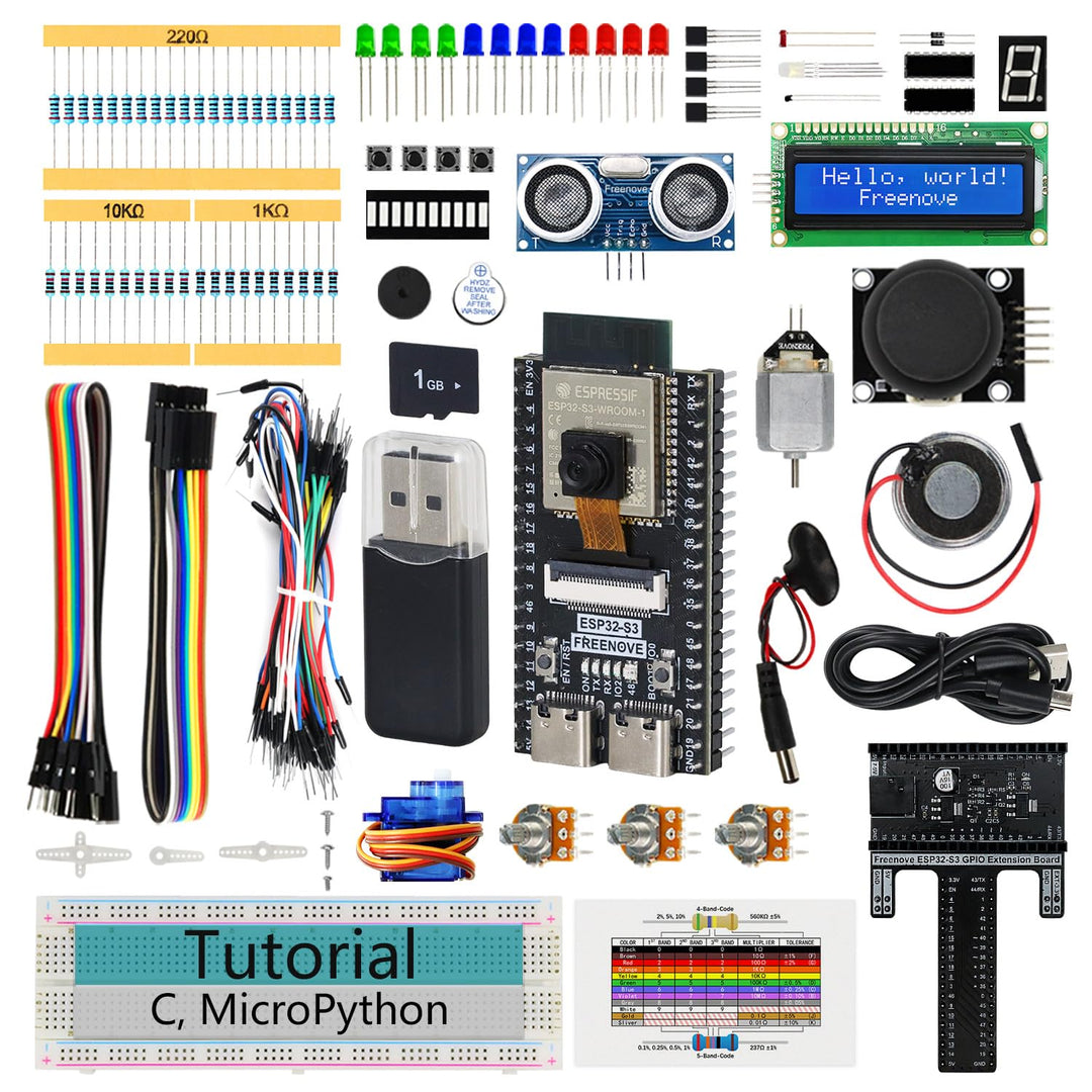 FREENOVE Super Starter Kit for ESP32-S3-WROOM (Included) (Compatible with Arduino IDE), Onboard Came