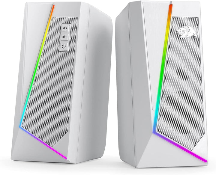 Redragon GS520 RGB-Desktop-Lautsprecher, 2.0-Kanal-PC-Stereo-mit 6bunten LED-Modi,verbessertem Klang