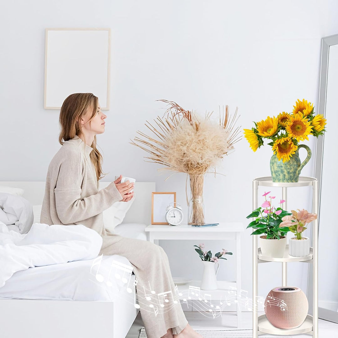 3 Etagen Pflanzenregal Blumenregal, Pflanzenständer Blumenständer Metall , Blumentopfständer Blument