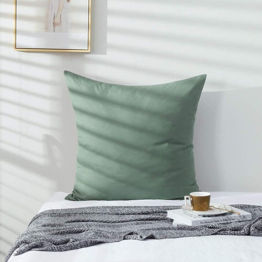 Omela Bettwäsche 140x200 Grün Taupe Kuschelig Weich Microfaser Unifarben Wende Bettwäsche Set Österr