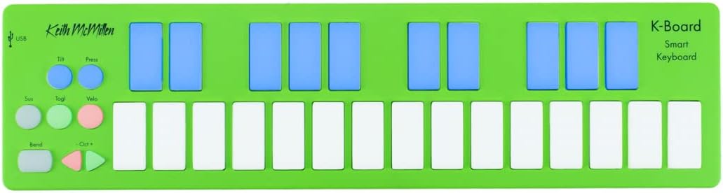 Keith McMillen K-716C-L K-Board MIDI-Controller Lime + keepdrum Kopfhörer Grün, Grün