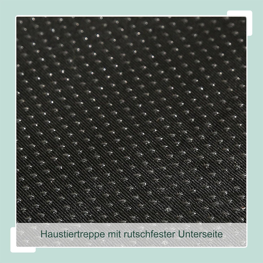 Relaxdays Hundetreppe, 3 Stufen, Höhle &amp; Stauraum, HxBxT: 43 x 75 x 33 cm, faltbar, Hunderampe Bett