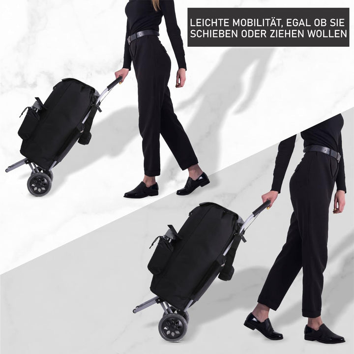 Hoppa Einkaufstrolley, vollständig isoliert, leicht, Modell 2022, mit 2 Rädern, 42 Liter Fassungsver