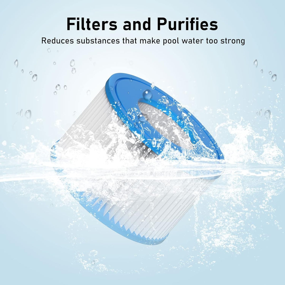 Spa Filter VI, 8 Stück Filterkartuschen VI für Bestway Miami, Monaco Lay-Z-Spa, Vegas, Palm Springs,