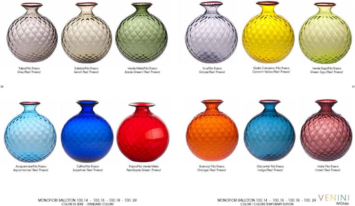 Balloton Monofiore, Vaso Rosso 20,5cm
