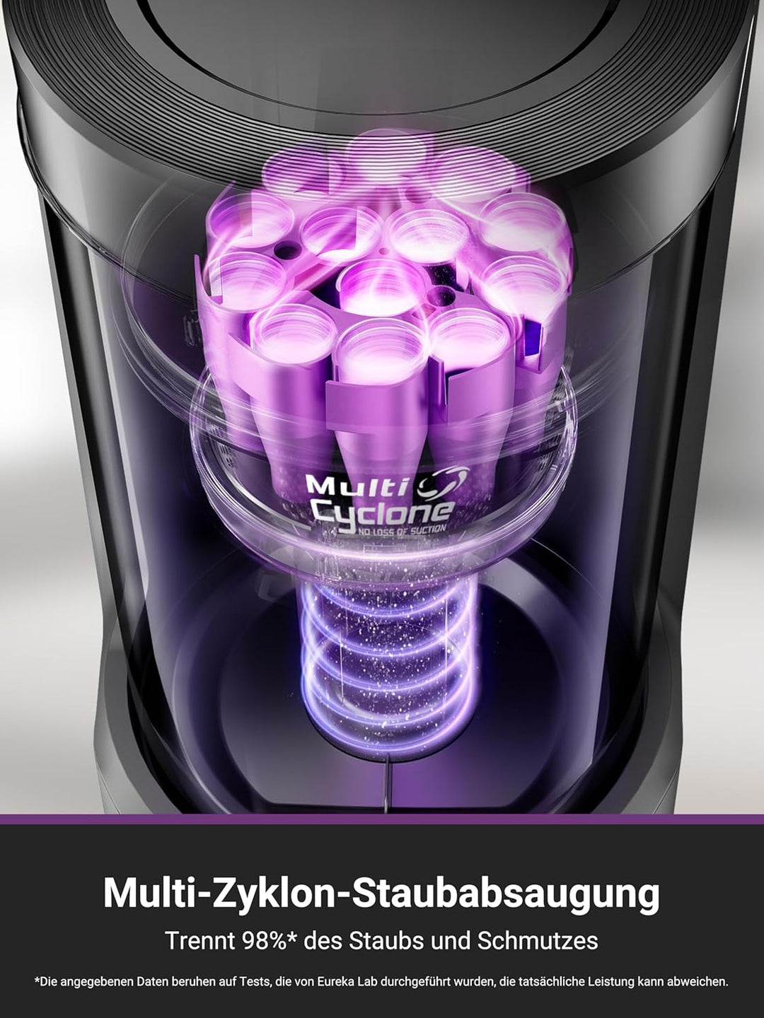 EUREKA E20 Plus Saug- & Wischroboter + beutelloser Multi-Zyklon Absaugstation (Duo-KI-3D-Hindernisve