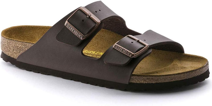 BIRKENSTOCK Unisex Arizona Birko-Flor Nubukleder Weit Pantoletten 39 EU Braun Dunkelbraun, 39 EU Bra