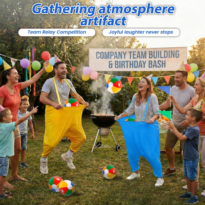 2 Stück Granny Pants Yard Game, Wurfspiel Spiele für Draussen, Lustiges Outdoor Games mit 16 Hüpfbäl