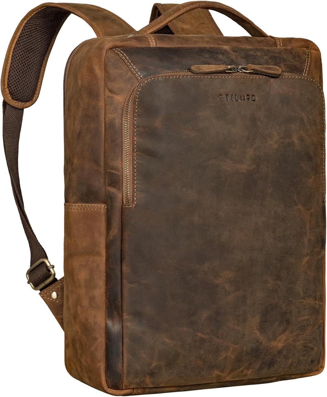 STILORD 'Martin' Einzigartiger Laptop Rucksack Leder 13+ 14 Zoll Gross Lederrucksack Damen Business