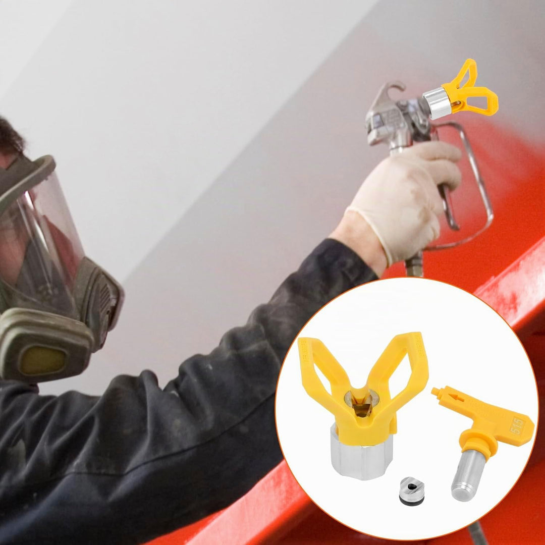 QWORK® Airless Düsenset Modelle 515/517519521/523/525, 6 Airless Düse mit Spitzendichtung, 1 Düse Si