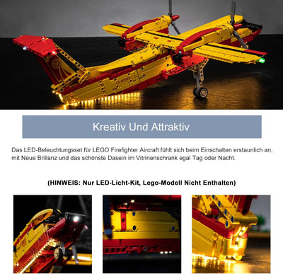 Led Licht Set für Lego Technic 42152 Löschflugzeug Feuerwehr-Flugzeug-Spielzeug (Nur Lichter, Keine