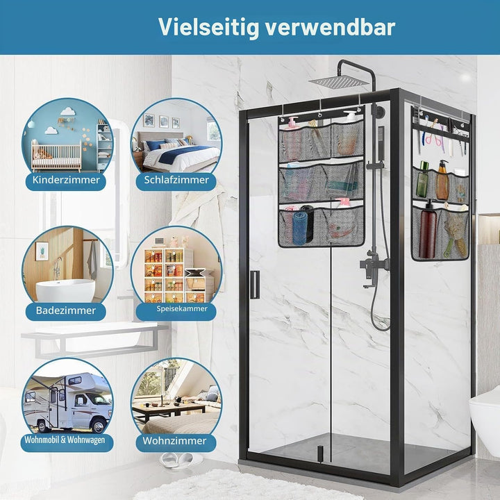 EEEKit Hängende Badezimmer Organizer, 2 Stück Dusche Organizer, Schnelltrocknende Türorganizer Hänge