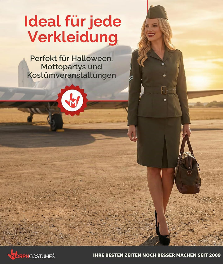 Fun Shack Jet Pilotin Kostüm Damen, Kampfjet Pilotin Damen Kostüm, Karneval Kostüm Damen Pilotin, Ka