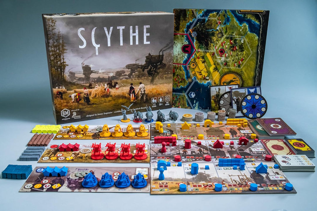 Stonemaier Games , Scythe , Board Game , Ages 14+ , 1-5 Players , 90-115 Minutes Playing Time Scythe