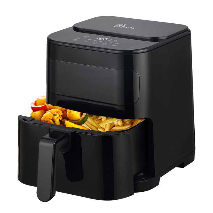 Extralink 1600W Airfryer 5.2L - Heissluftfritteuse mit 7 Kochfunktionen, Friteuse Heissluftfritteuse