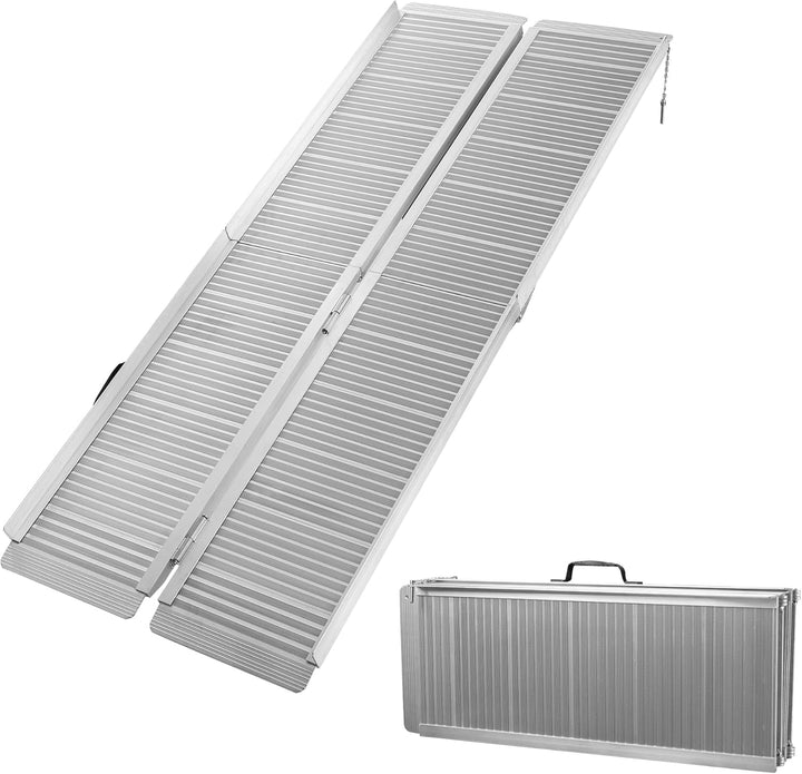 Rollstuhlrampe Rollirampe Auffahrschiene 2X faltbar Aluminium 183cm 270kg Kofferrampe
