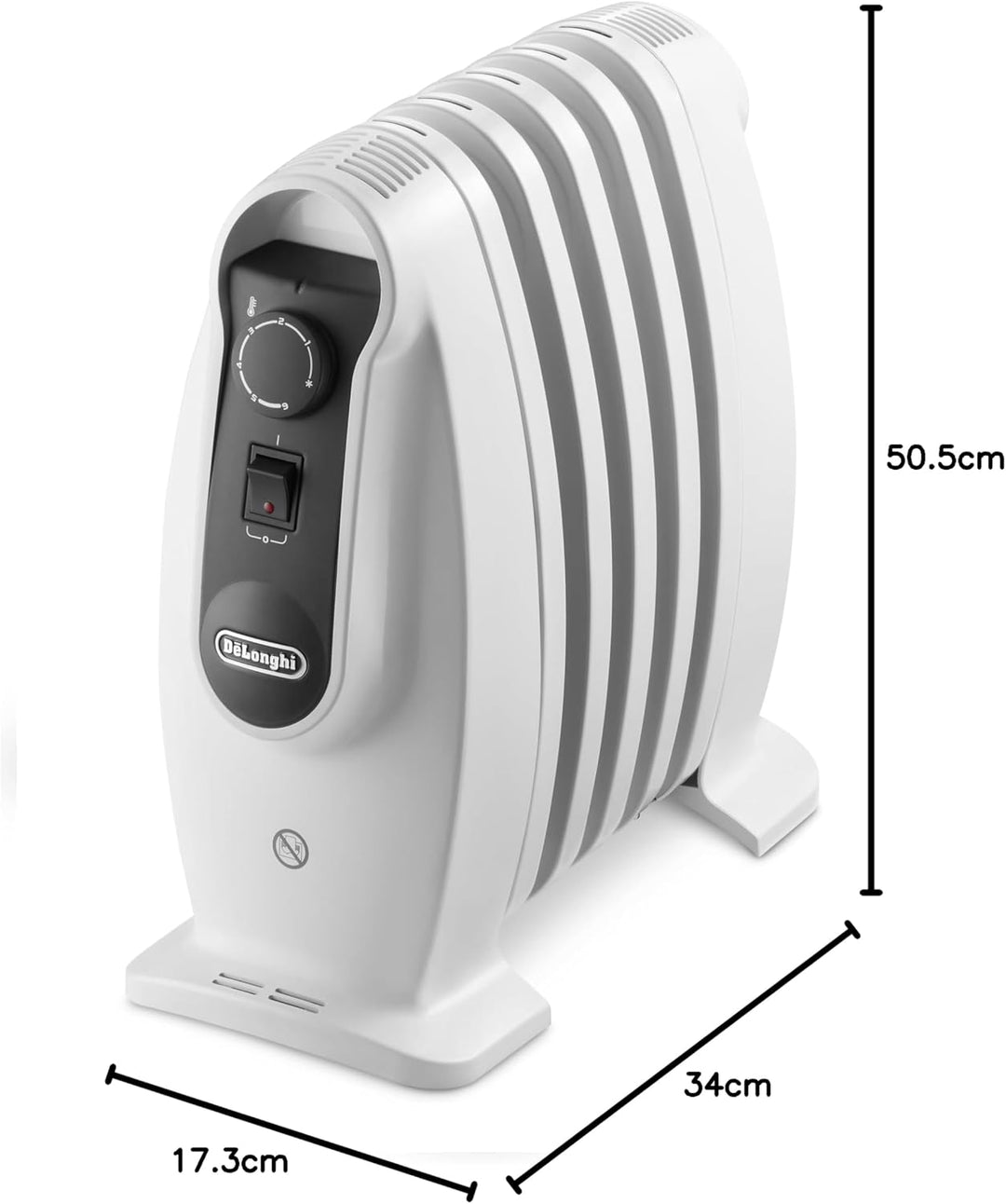 De’Longhi TRNS 0505M Elektrische Raumheizung Öl Raumheizung Innenraum Weiss 500 W - Elektrische