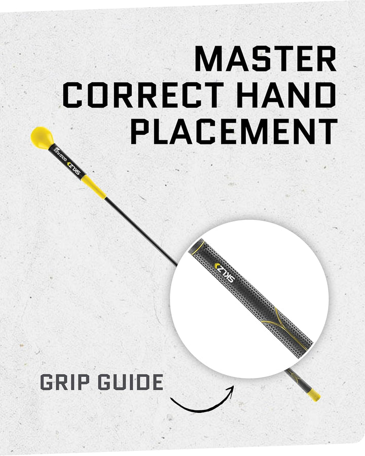 SKLZ Gold Flex, Golf Swing Trainer, Golf Accessories, Golf Training Aids, Flexible Fiberglass, Yello