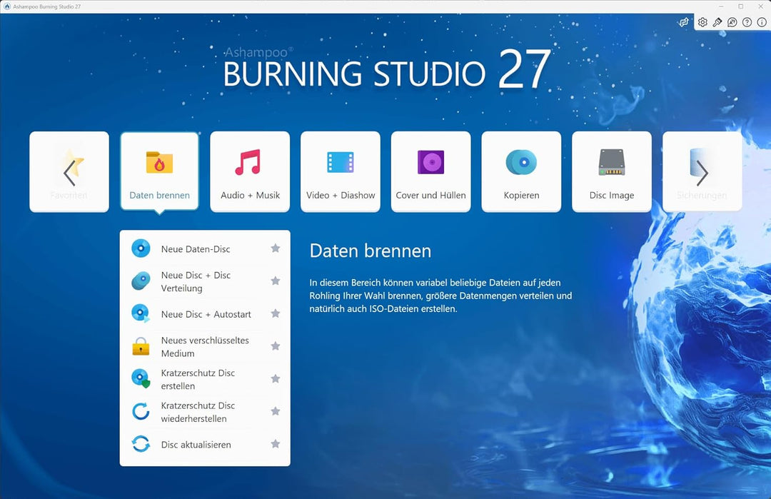 Burning Studio 25 - Brennen, Kopieren, Sicher, Rippen - der Multimedie Alleskönner für Windows 11, 1