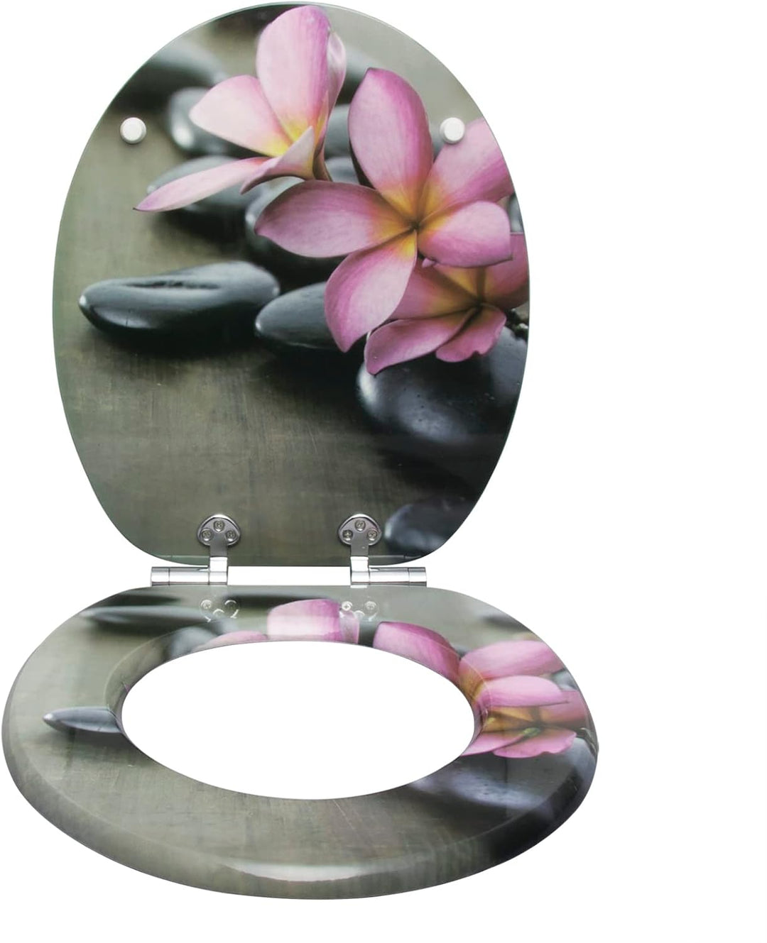 WOLTU #2 Premium WC-Sitz Toilettensitz mit Absenkautomatik, MDF Holzkern, Softclose Scharnier, Antib