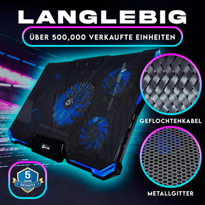 KLIM Cyclone - Laptop Kühler - NEU 2024 - Ständer - Maximale Kühlung - Verhindere Ãœberhitzung - Sch