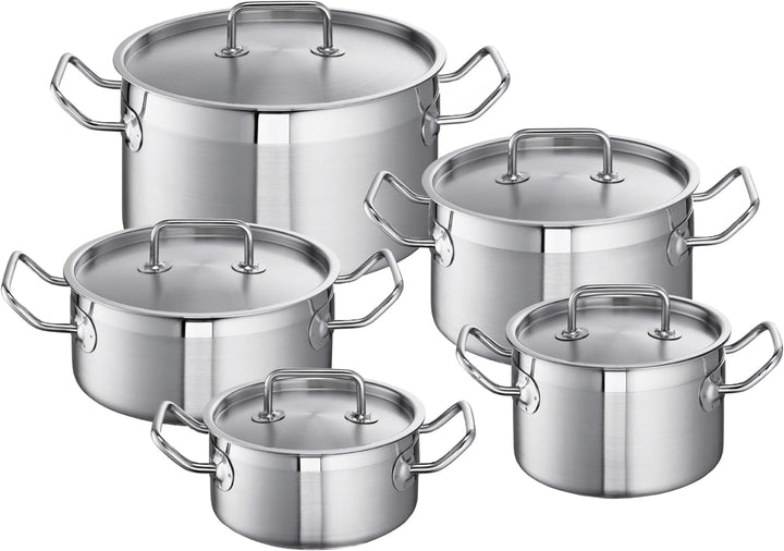 Schulte-Ufer Set 450 450 Topf Mega-Set Profi-Line i, Kupferboden, 5tlg, Edelstahl, Mega-Set