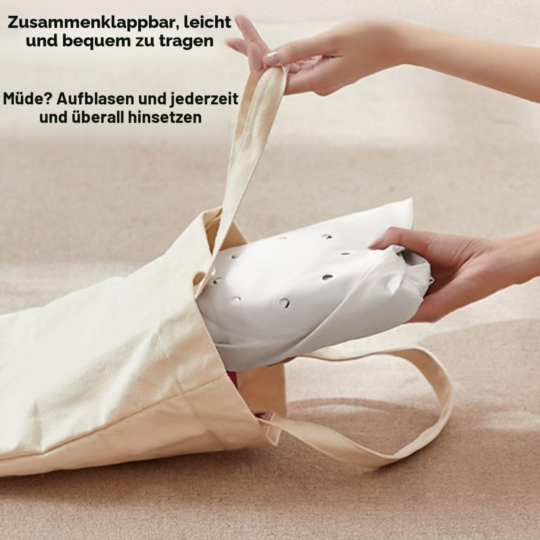Baby Aufblasbarer Sitz für Babys 3-36 Monate Eingebaute Luftpumpe Säugling Rückenstütze Sofa Kleinki