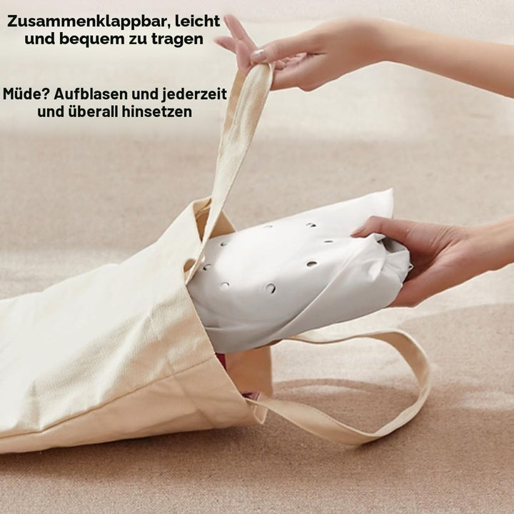 Baby Aufblasbarer Sitz für Babys 3-36 Monate Eingebaute Luftpumpe Säugling Rückenstütze Sofa Kleinki