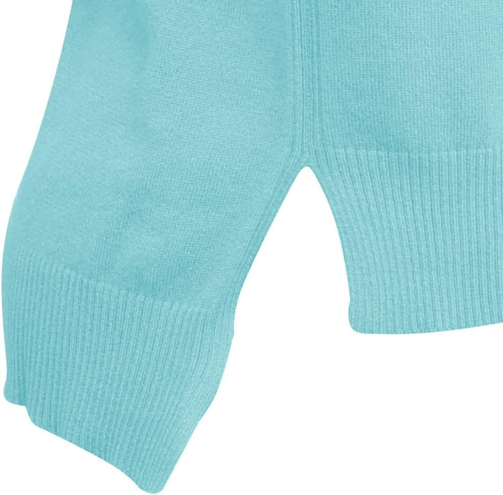 LES POULETTES -Perfekter Kaschmirpullover Lose Runder Kragen Einzigartige Grösse - Turquoise