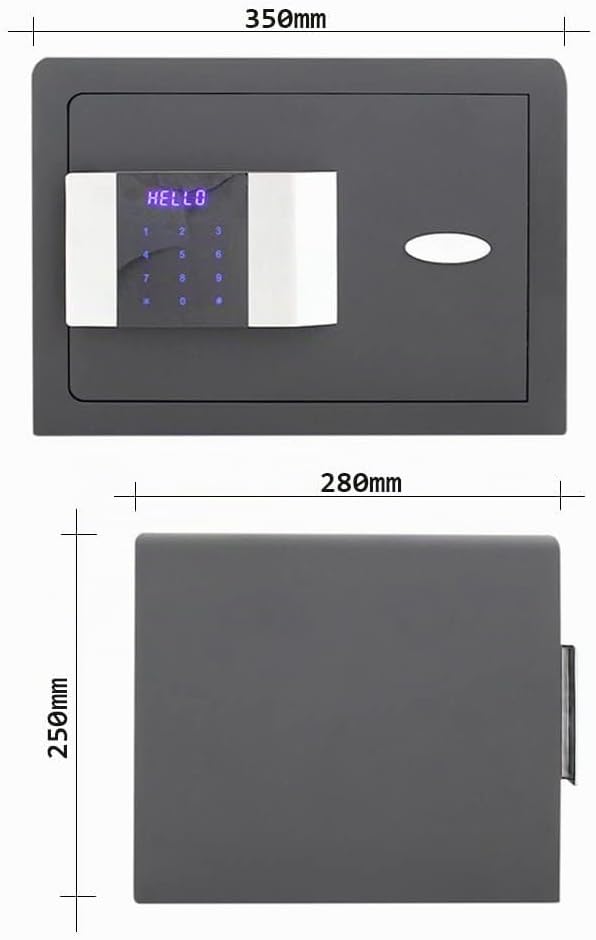 Profirst Möbeltresor Hestia 250 Elektronikschloss Notöffnung LED Touchscreen Innenbeleuchtung Anthra