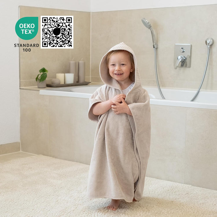 Ehrenkind® Badeponcho Kinder, Bio-Baumwolle, 1–5 Jahre 1-3 Jahre Blau, 1-3 Jahre Blau