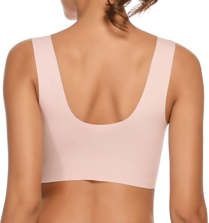 WOWENY BH Damen Ohne Bügel Schlaf Bustier Tops Spitze Bralette Bügelloser Klassischer T Shirt BH Sch