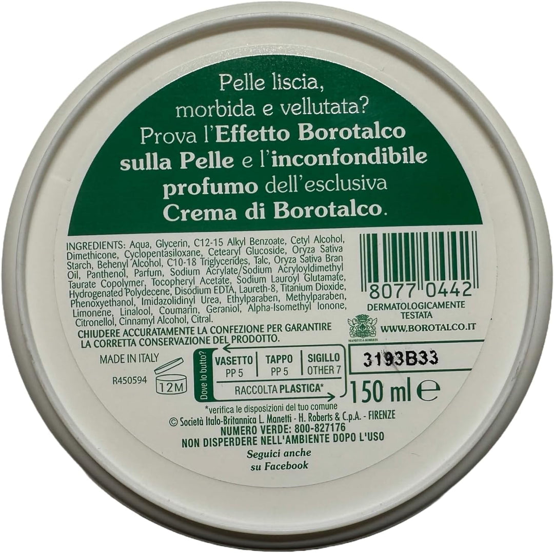 6x BOROTALCO creme body cream Körpercreme Körperpflege 150ml pflege Körper crema 150 ml (6er Pack),