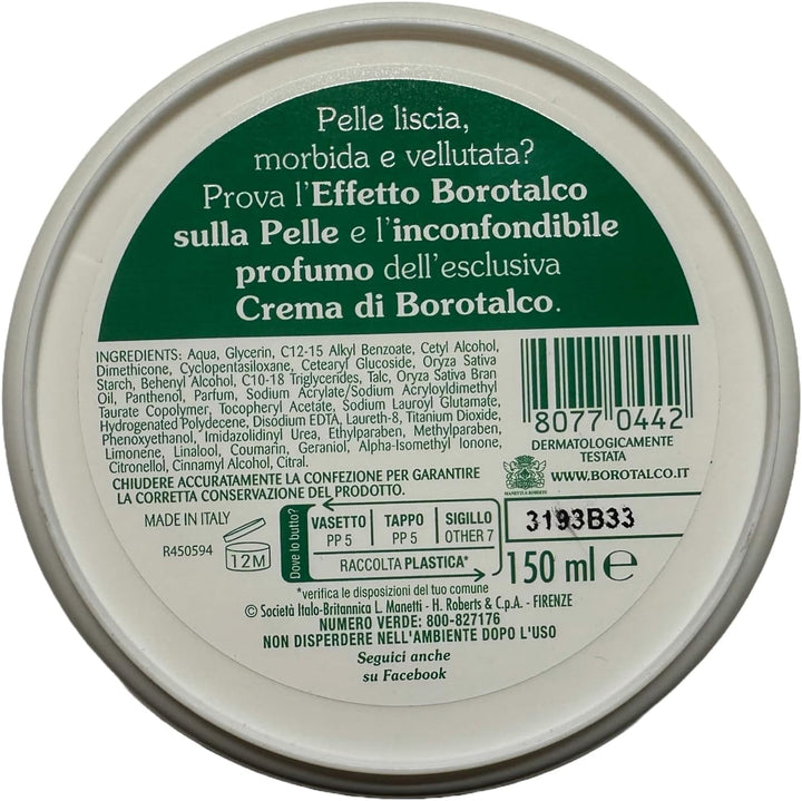 6x BOROTALCO creme body cream Körpercreme Körperpflege 150ml pflege Körper crema 150 ml (6er Pack),