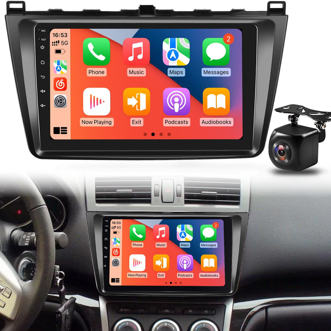 Android Autoradio für Mazda 6 GH 2007-2012 mit Kabellosem CarPlay & Android Auto, 9 Zoll Bildschirm