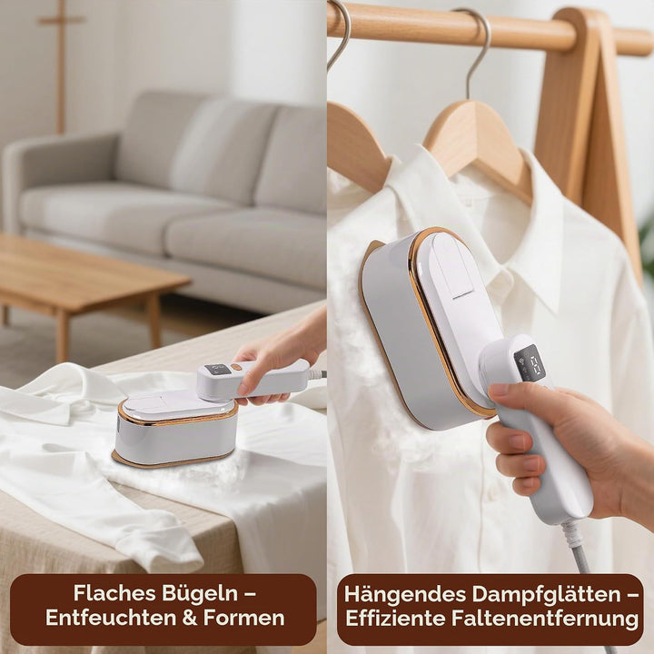 Reisebügeleisen Mini mit LED-Anzeige(16x7.5x11cm),Deecam 180° Faltbares Tragbares Klein Bügeleisen D