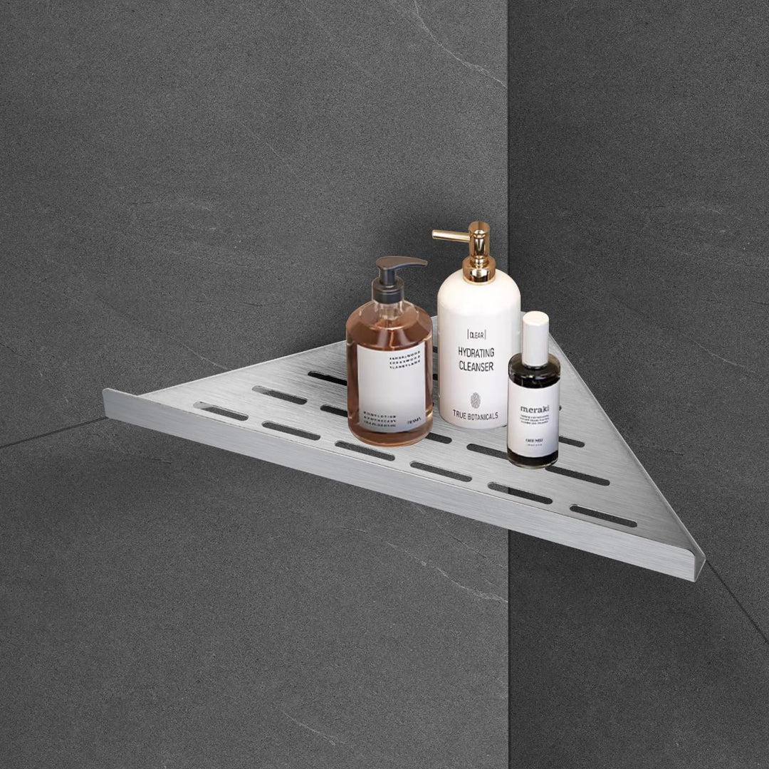 Duschablage Eckablage 304 Edelstahl ohne Bohren Duschkorb Shampoo Halter Wandmontage für Badezimmer