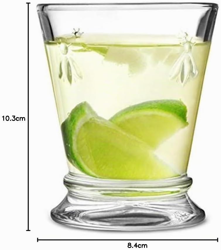 La Rochère Wasserglas Biene Klar 260 ml - 1 Glas - schöne Trinkglas Glas mit einzigartigen Look