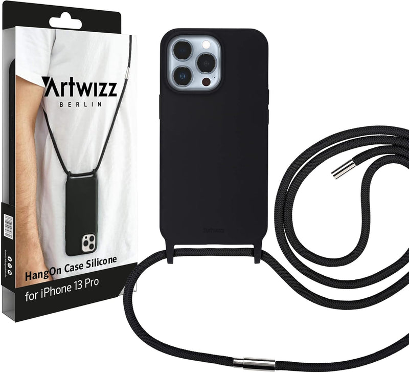 Artwizz HangOn Case kompatibel mit [iPhone 13 Pro] - Elastische Schutzhülle aus Silikon als Handyket