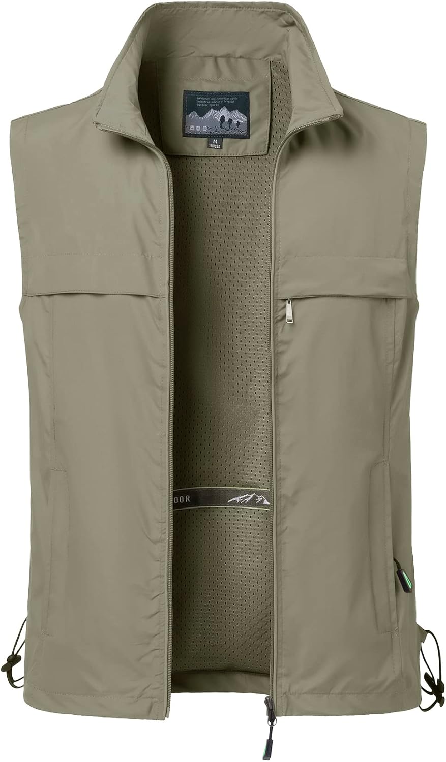MeiLayM Herren Outdoor Angelweste Multi Pocket Weste Sommer Schnell Trocknende Weste Sport Reissvers