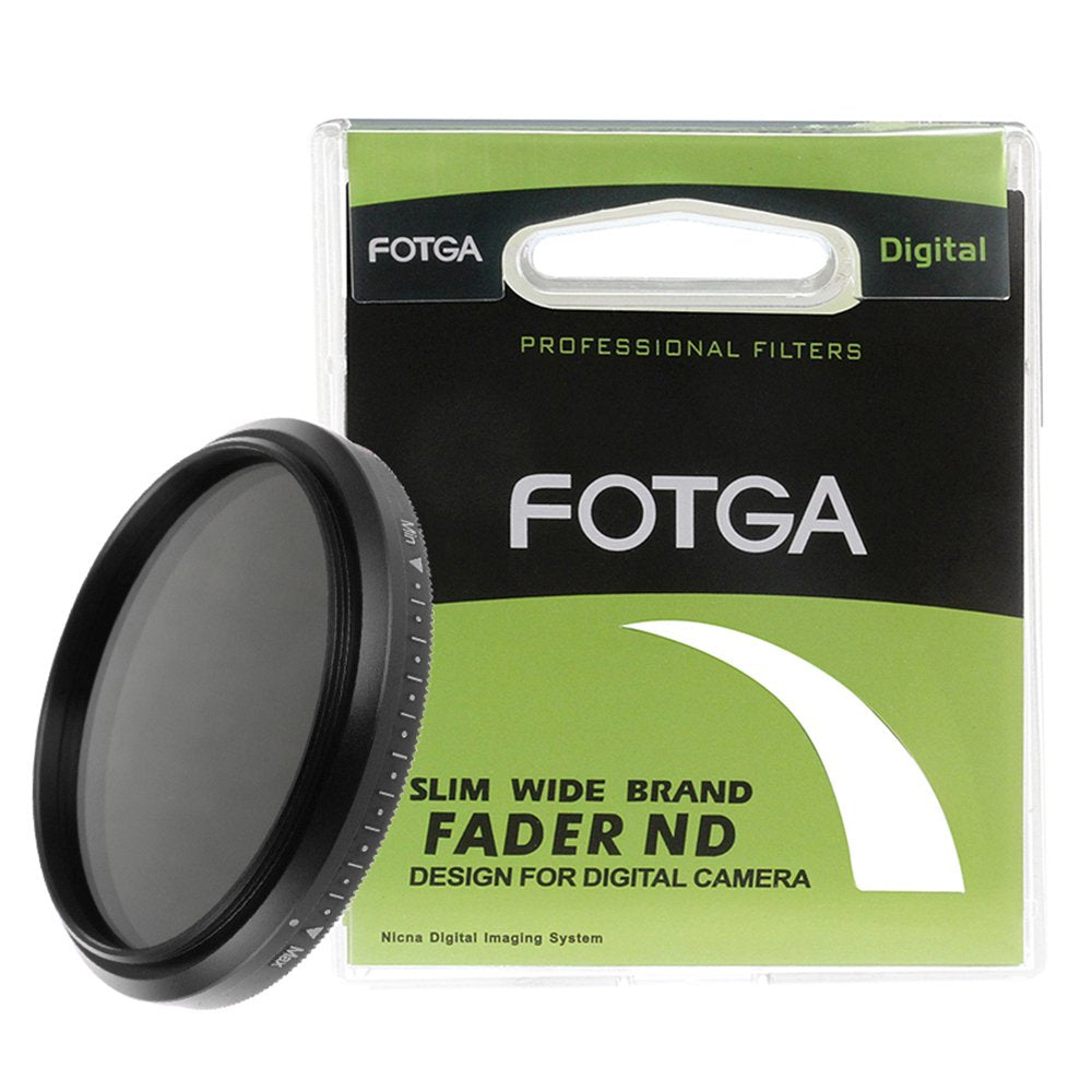 FOTGA Einstellbare Fader ND Lens Filter Neutrale Dichte Neutral Density ND2 zu ND400 Graufilter (52m