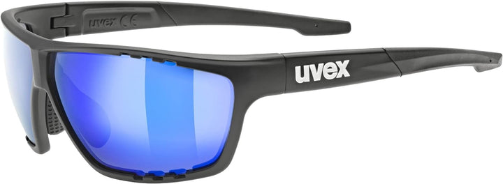 Uvex Unisex Sportstyle 706 Sportbrille (1er Pack) Einheitsgrösse Black Matt/Blue, Einheitsgrösse Bla