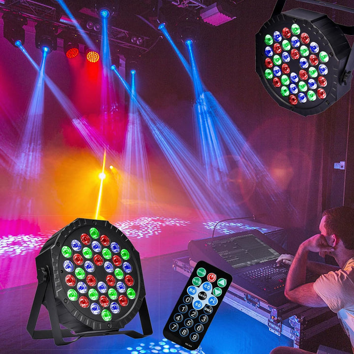 LED Par Strahler 36 LED Bühnenlichter RGB Partylicht mit Fernbedienung LED Disco Licht Lichtshow für