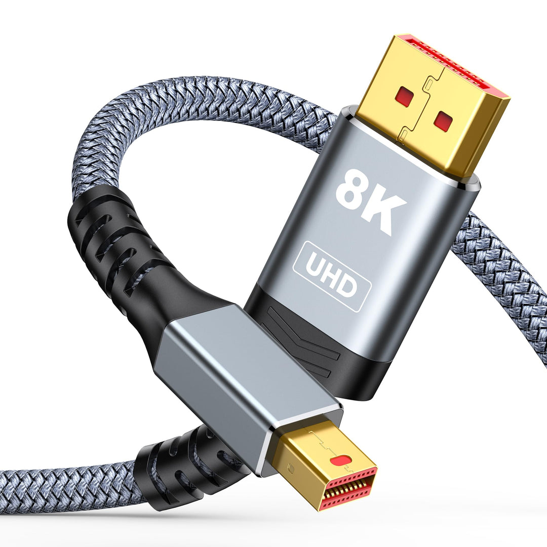 Highwings Mini DisplayPort auf DisplayPort 1.4 Kabel 3M, 8K @ 60Hz 4K @ 144Hz Mini DP auf DP High-Sp