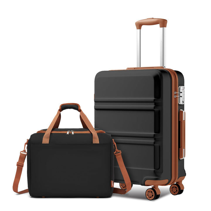 KONO Koffer Trolley Handgepäck-Kofferset 2 Teilig gepäck-sets, Kleine Reisekoffer 55cm mit Rollen TS