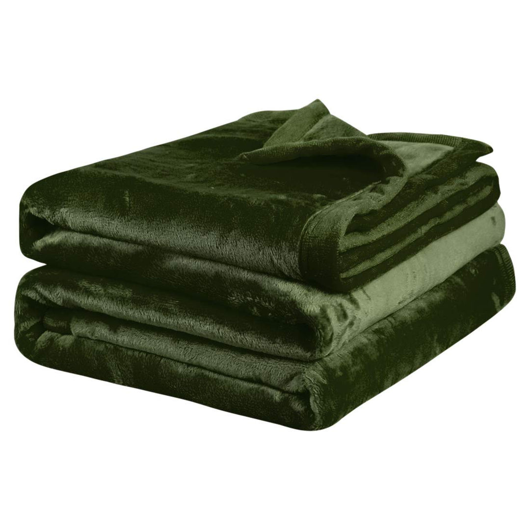 PiccoCasa Kuscheldecke Tagesdecke Fleecedecke mit Rand Microfaser Decke Weiche Warme Leichte Decke 3