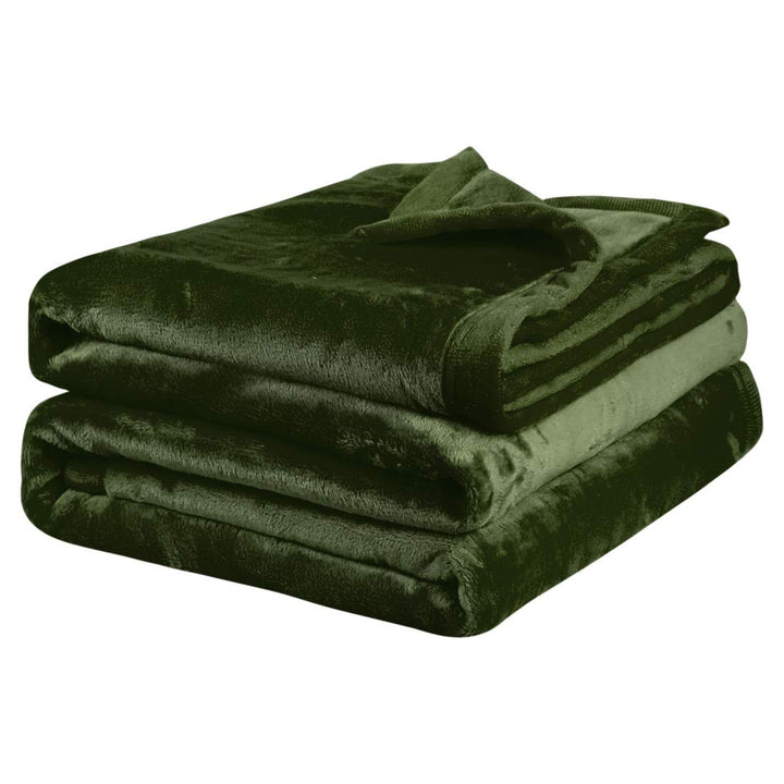 PiccoCasa Kuscheldecke Tagesdecke Fleecedecke mit Rand Microfaser Decke Weiche Warme Leichte Decke 3