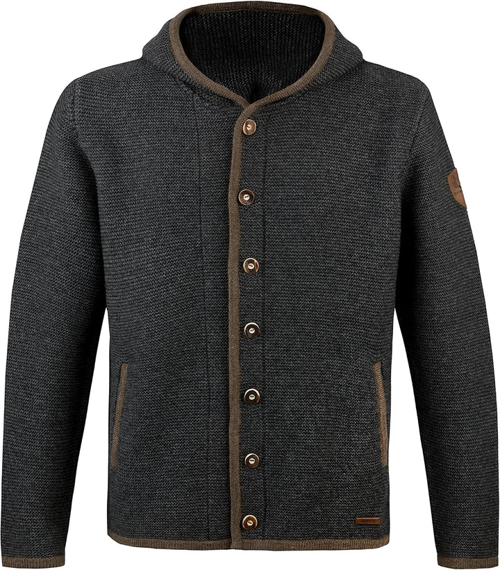 Stockerpoint Herren Jacke Alex Strickjacke 46 Anthrazit, 46 Anthrazit